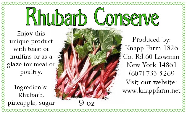 rhubarb conserve